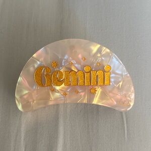 Gemini Hair Clip in Iridescent Pink and Gold